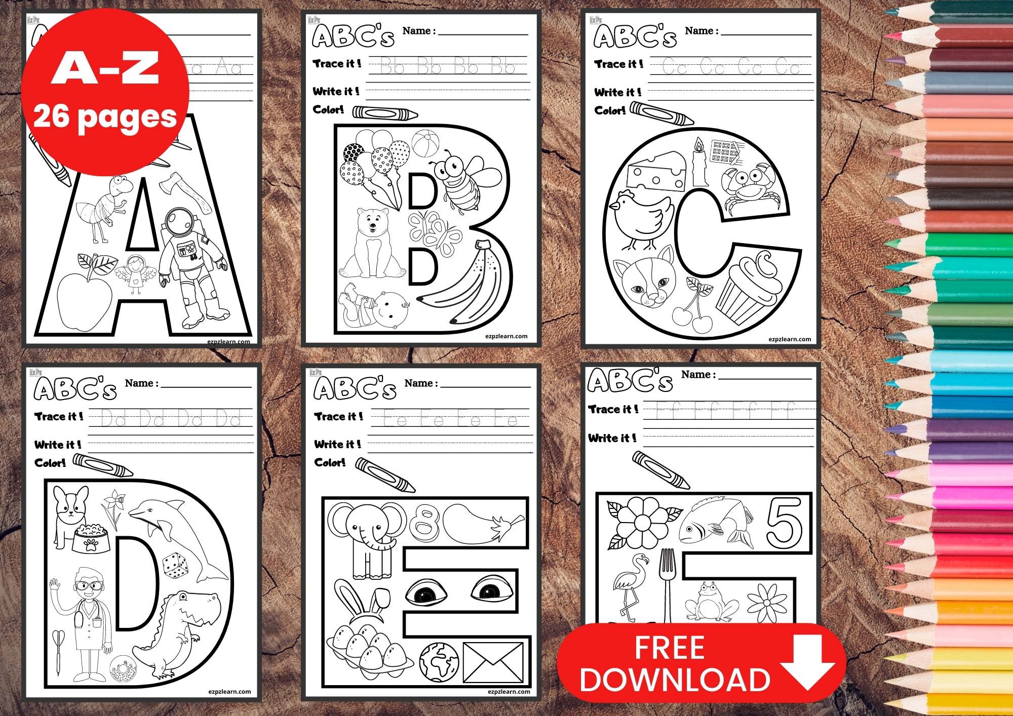 ABC Coloring Pages